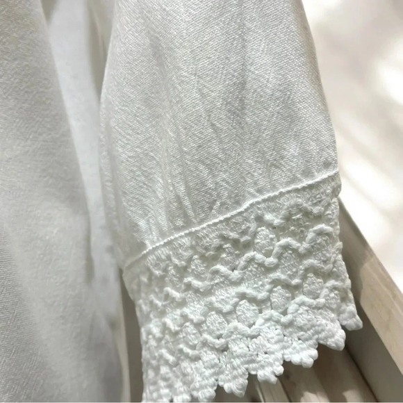 055 Seaspice Resort Wear | Peru NWOT Boho White Tunic Dress (Size S) - Picture 5 of 9